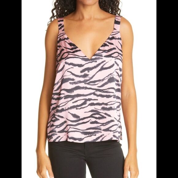 Cami NYC Diane Prism Zebra silk tank - Picture 1 of 5